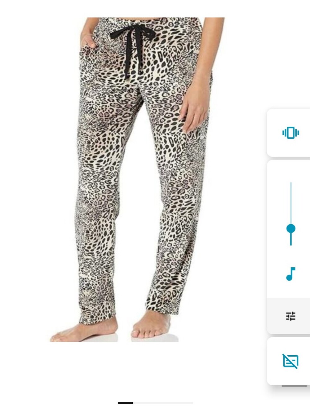NATORI Leopard Animale Animal Print Soft Velour Lounge Pants - Sz Large